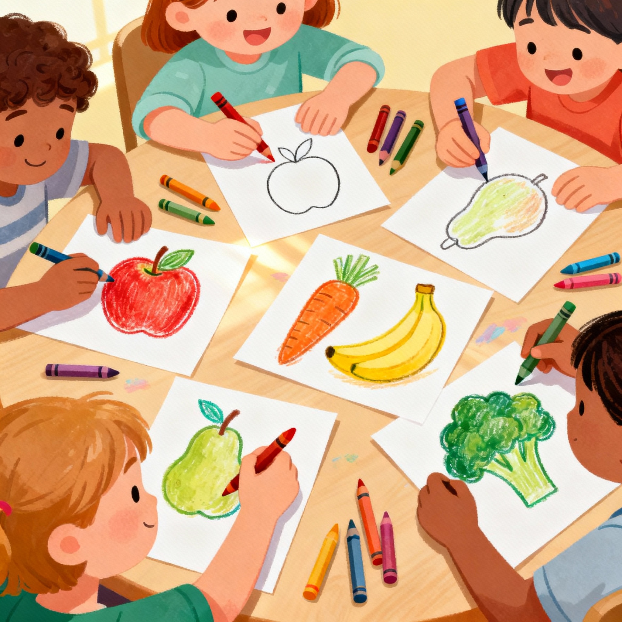 Dibujos de Comida: Enseñando Alimentación Saludable