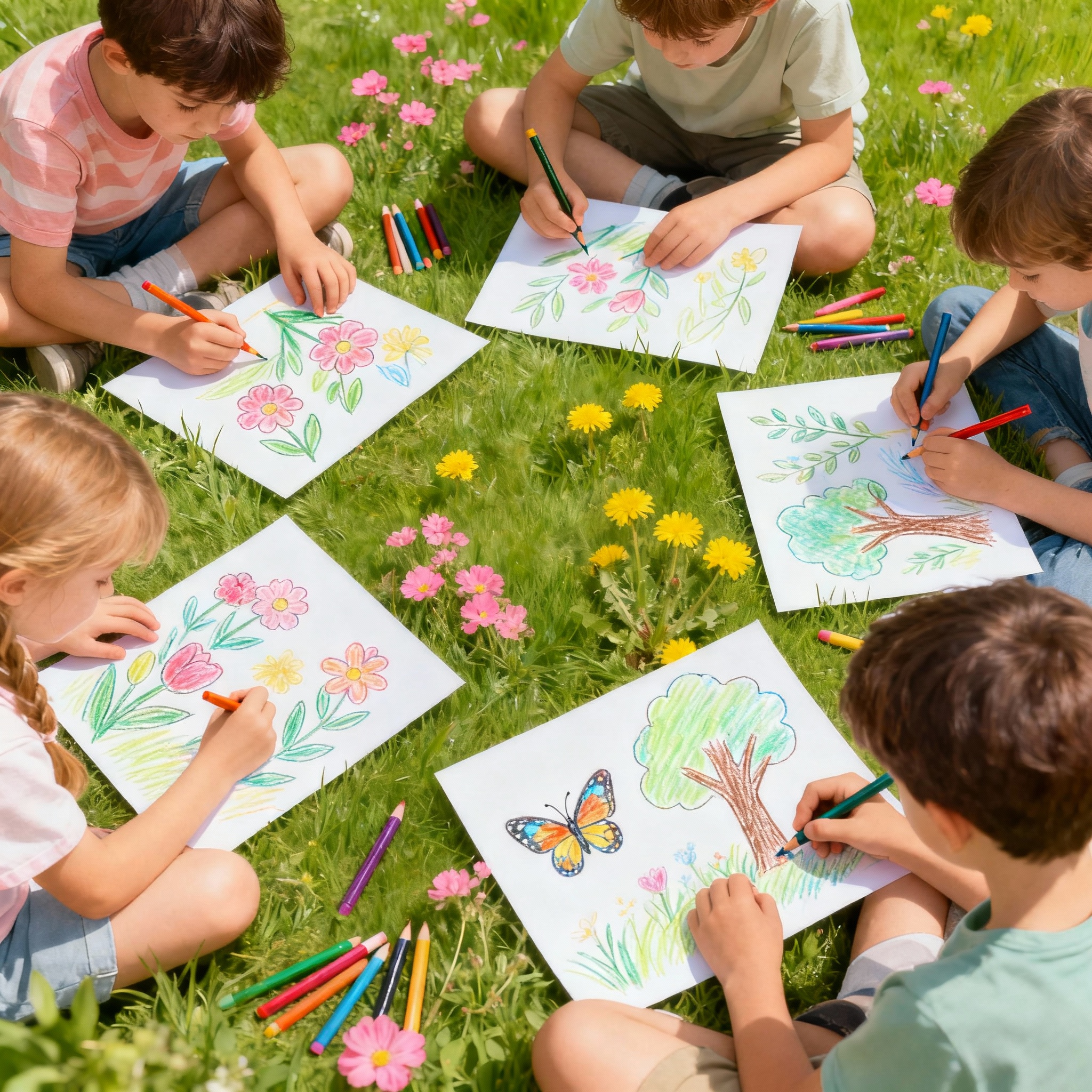 Dibujos de Primavera: Actividades Educativas para Niños