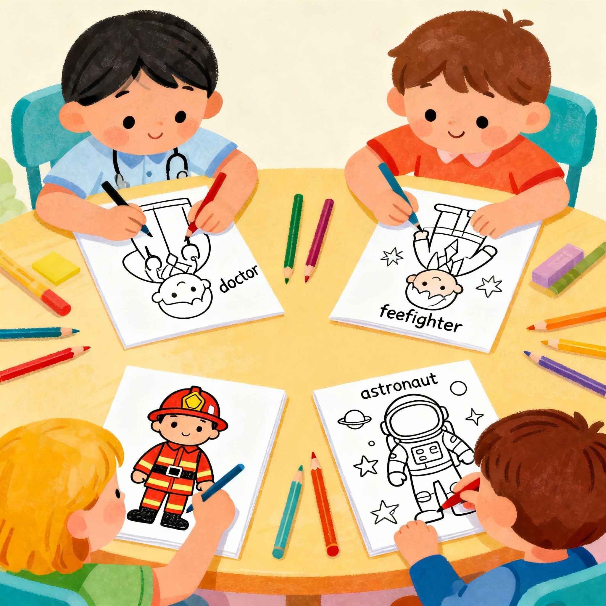 Dibujos de Profesiones: Inspirando el Futuro de los Niños